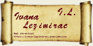 Ivana Ležimirac vizit kartica